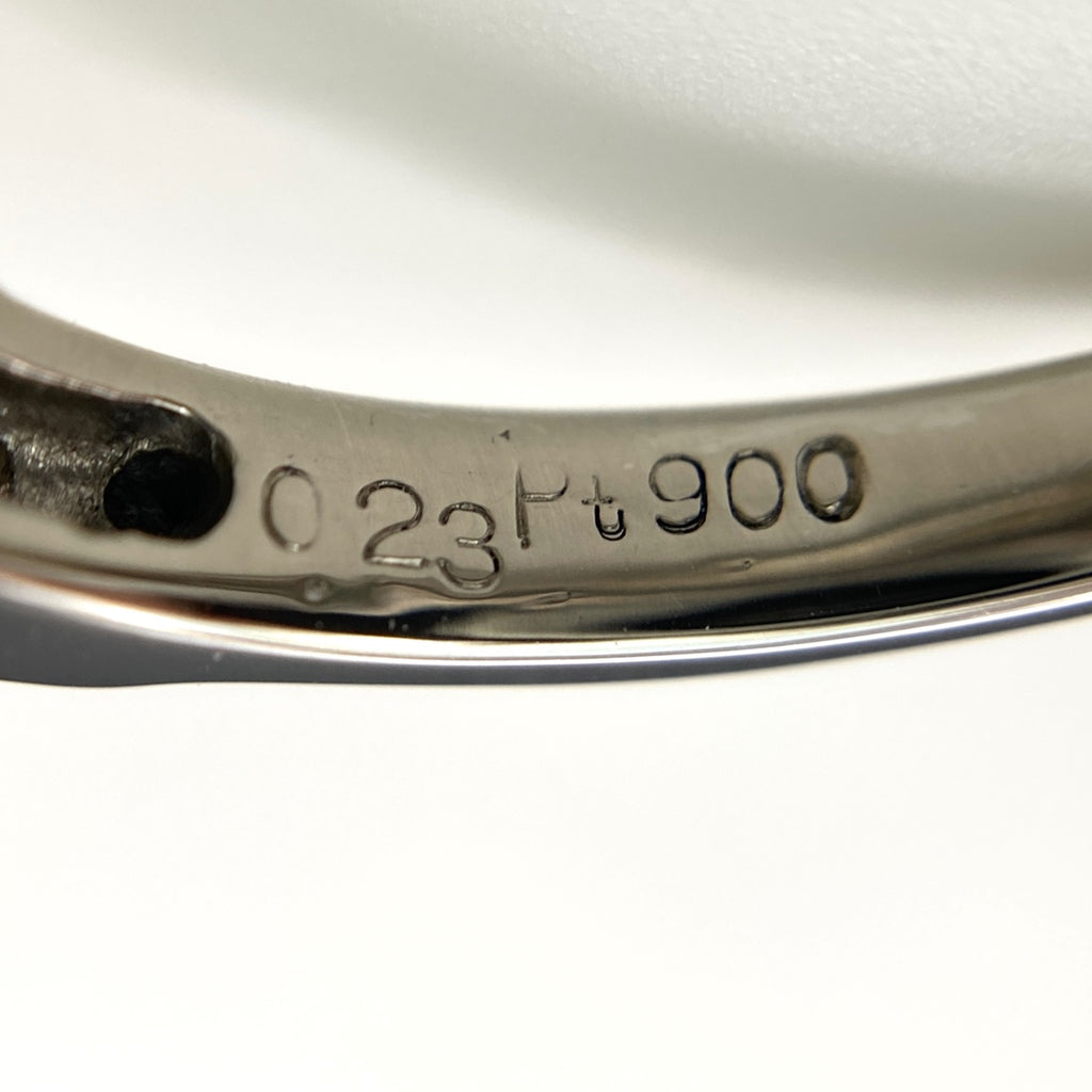 エメラルド デザインリング プラチナ 指輪 メレダイヤ リング 11号 Pt900 エメラルド ダイヤモンド レディース 【中古】nbjwl