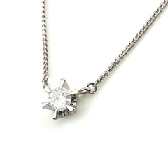 ダイヤモンド デザインネックレス プラチナ ペンダント ネックレス Pt900 ダイヤモンド レディース 【中古】nbjwl