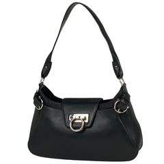 サルヴァトーレフェラガモ ガンチーニ ショルダーバッグ ワンショルダー ショルダーバッグ レザー ブラック レディース 【中古】brbag