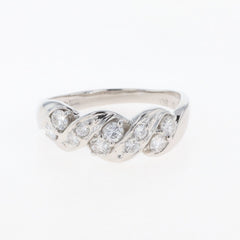 メレダイヤ デザインリング プラチナ 指輪 リング 12.5号 Pt900 ダイヤモンド レディース 【中古】nbjwl