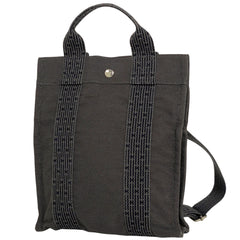 エルメス エールライン アド PM バックパック デイパック リュック ナイロンキャンバス グレー ブラック レディース 【中古】 brbag