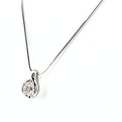 ダイヤモンド デザインネックレス プラチナ ペンダント ネックレス Pt900 Pt850 ダイヤモンド レディース 【中古】nbjwl