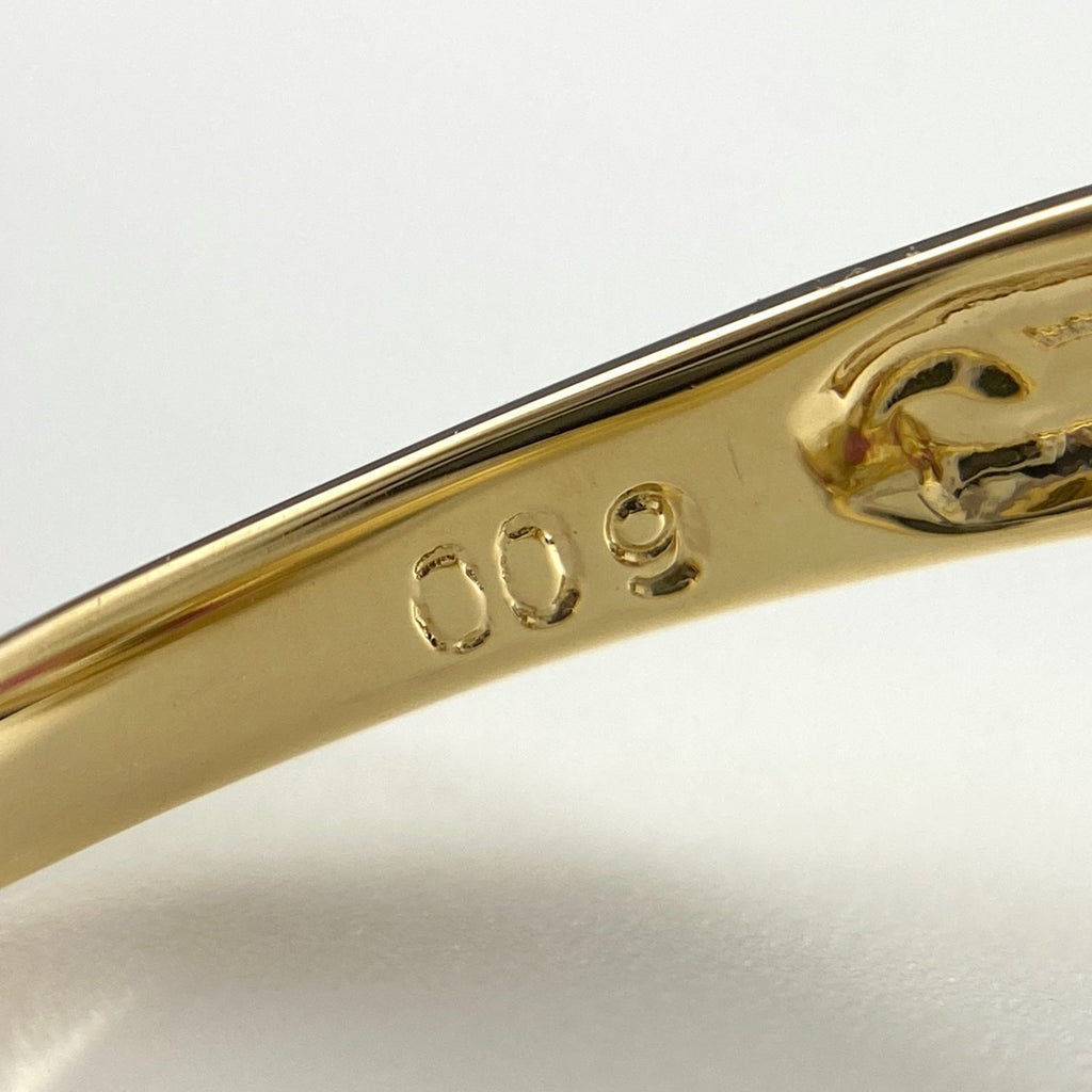 【在庫一掃】 フラワーモチーフ デザインリング YG イエローゴールド 指輪 ルビー メレダイヤ 花 リング 14号 K18 ルビー ダイヤモンド レディース 【中古】 nbjwl