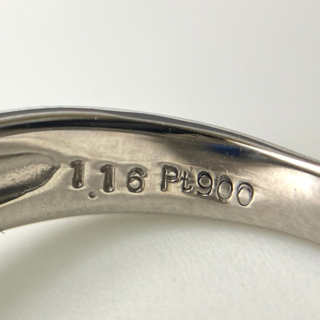 サファイア デザインリング プラチナ 指輪 リング 10号 Pt900 サファイア ダイヤモンド レディース 【中古】nbjwl