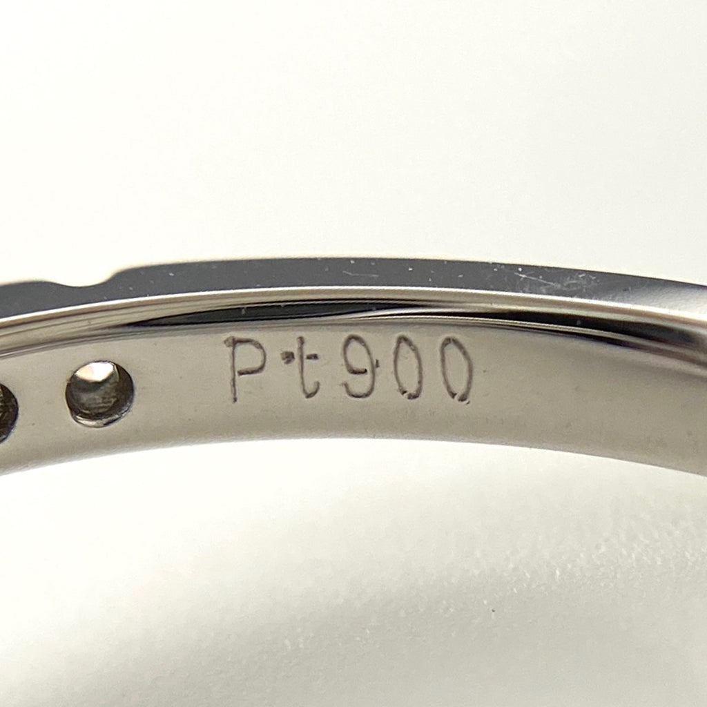 サファイア デザインリング プラチナ 指輪 メレダイヤ リング 10.5号 Pt900 サファイア ダイヤモンド レディース 【中古】nbjwl