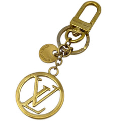 ルイ・ヴィトン バッグチャーム LV サークル キーホルダー キーリング バッグチャーム GP ゴールド M68000 レディース 【中古】brbag