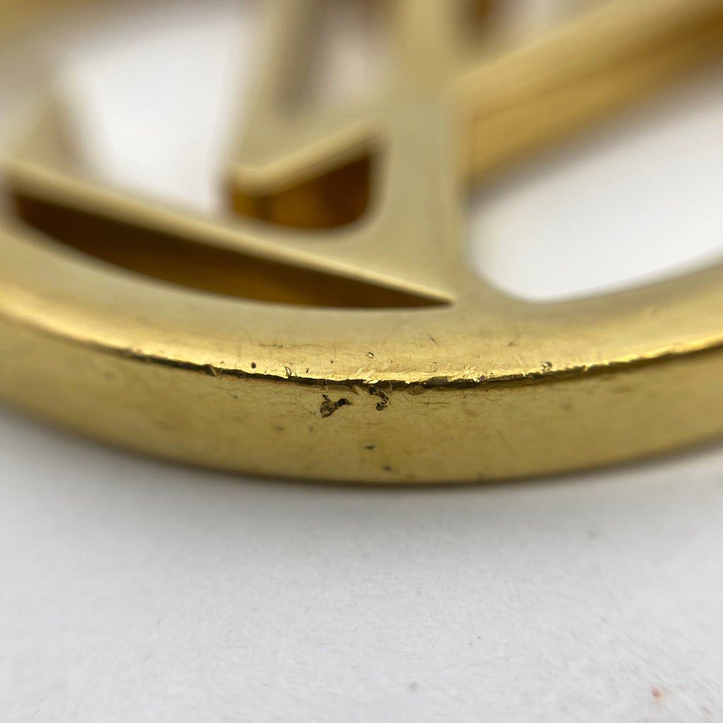 ルイ・ヴィトン バッグチャーム LV サークル キーホルダー キーリング バッグチャーム GP ゴールド M68000 レディース 【中古】brbag
