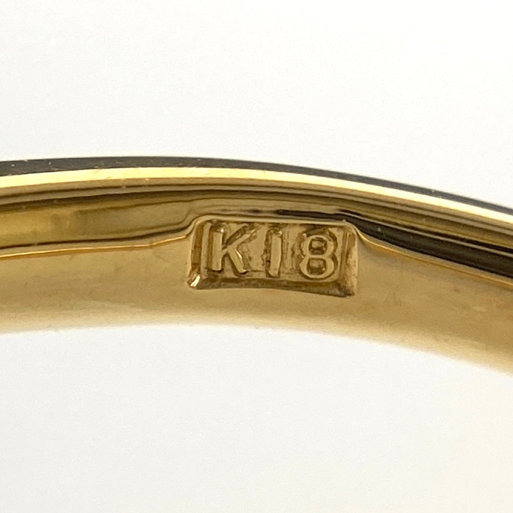 メレダイヤ デザインリング YG イエローゴールド 指輪 リング 11号 K18 ダイヤモンド レディース 【中古】nbjwl