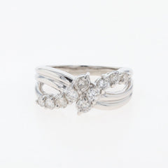 メレダイヤ デザインリング プラチナ 指輪 リング 10.5号 Pt900 ダイヤモンド レディース 【中古】nbjwl