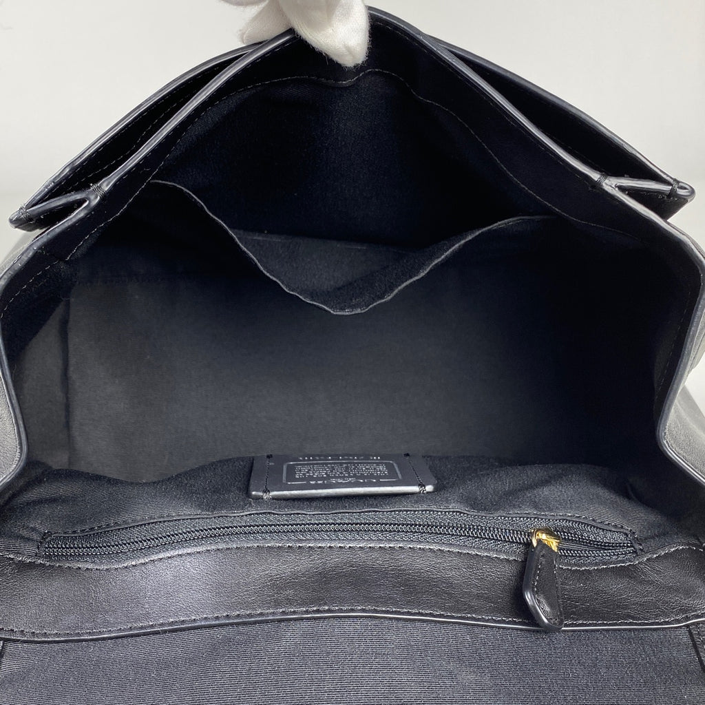【在庫一掃】 コーチ ロゴ ハンドバッグ 2WAY ショルダーバッグ チェーン ハンドバッグ レザー ブラック F35113 レディース 【中古】 brbag