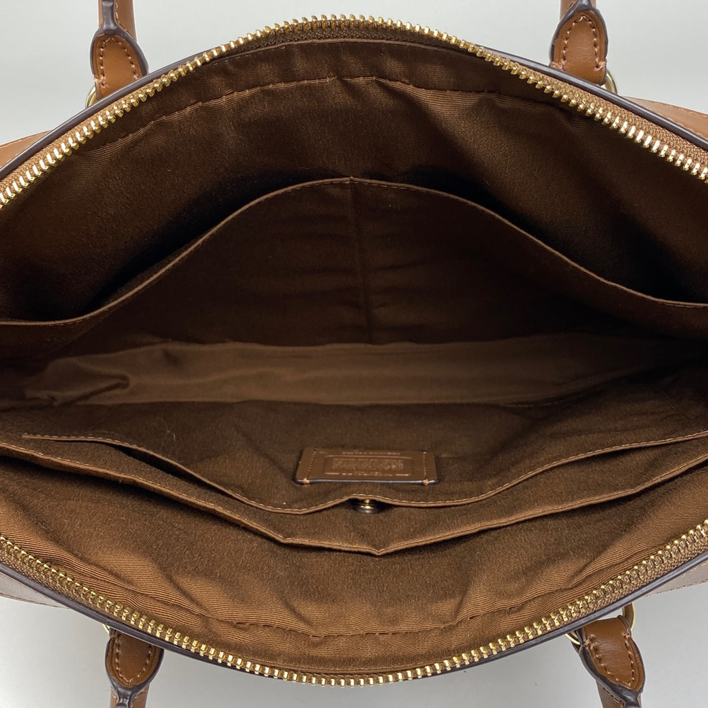 新品タグ付き　COACH コーチ 2way ビジネスバック　ブラウン COACH コーチ 2way ビジネスバッグ ショルダー 本革 A4 茶
