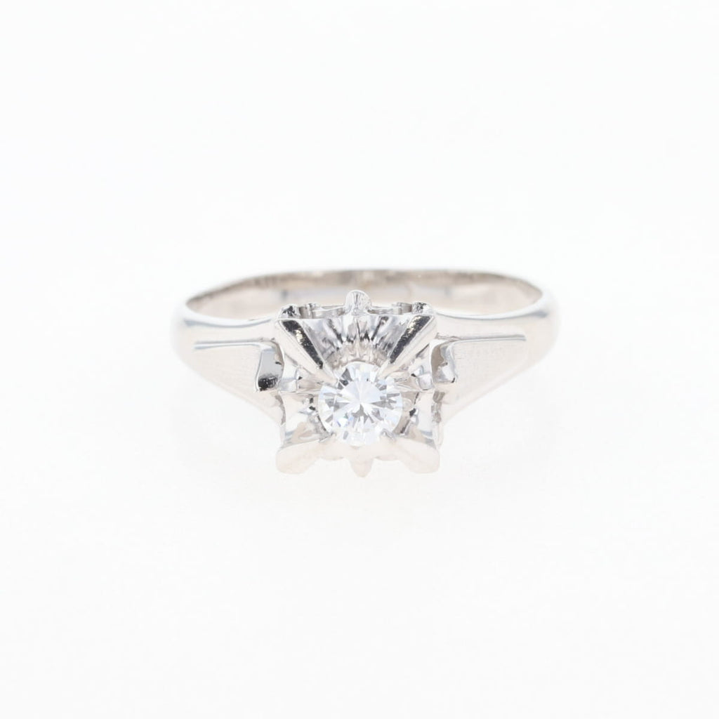 PT900 ダイヤモンド リング プラチナ 10号 0.18CT レディース 中古 nbjwl
