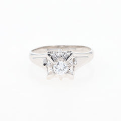 PT900 ダイヤモンド リング プラチナ 10号 0.18CT レディース 中古 nbjwl