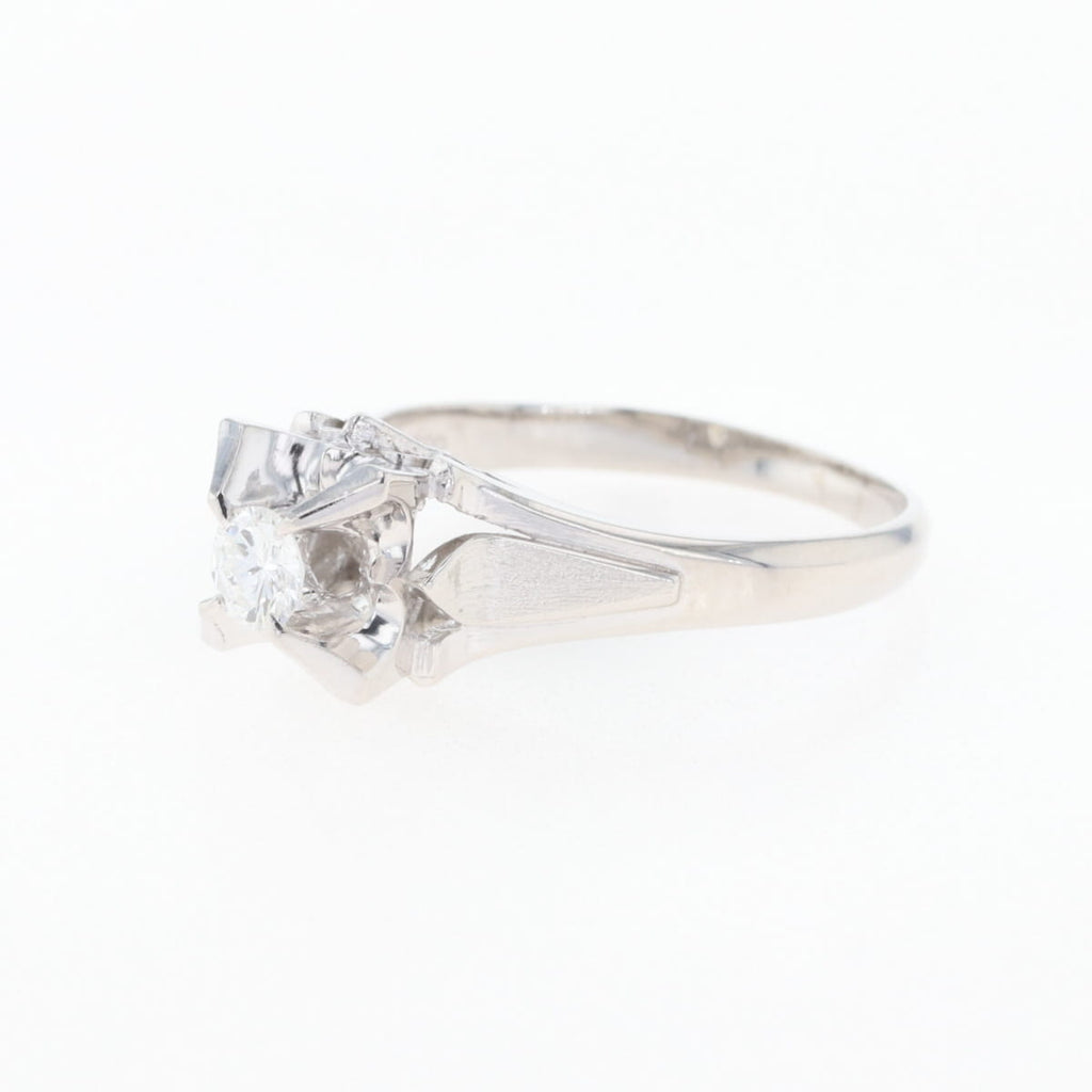 PT900 ダイヤモンド リング プラチナ 10号 0.18CT レディース 中古 nbjwl
