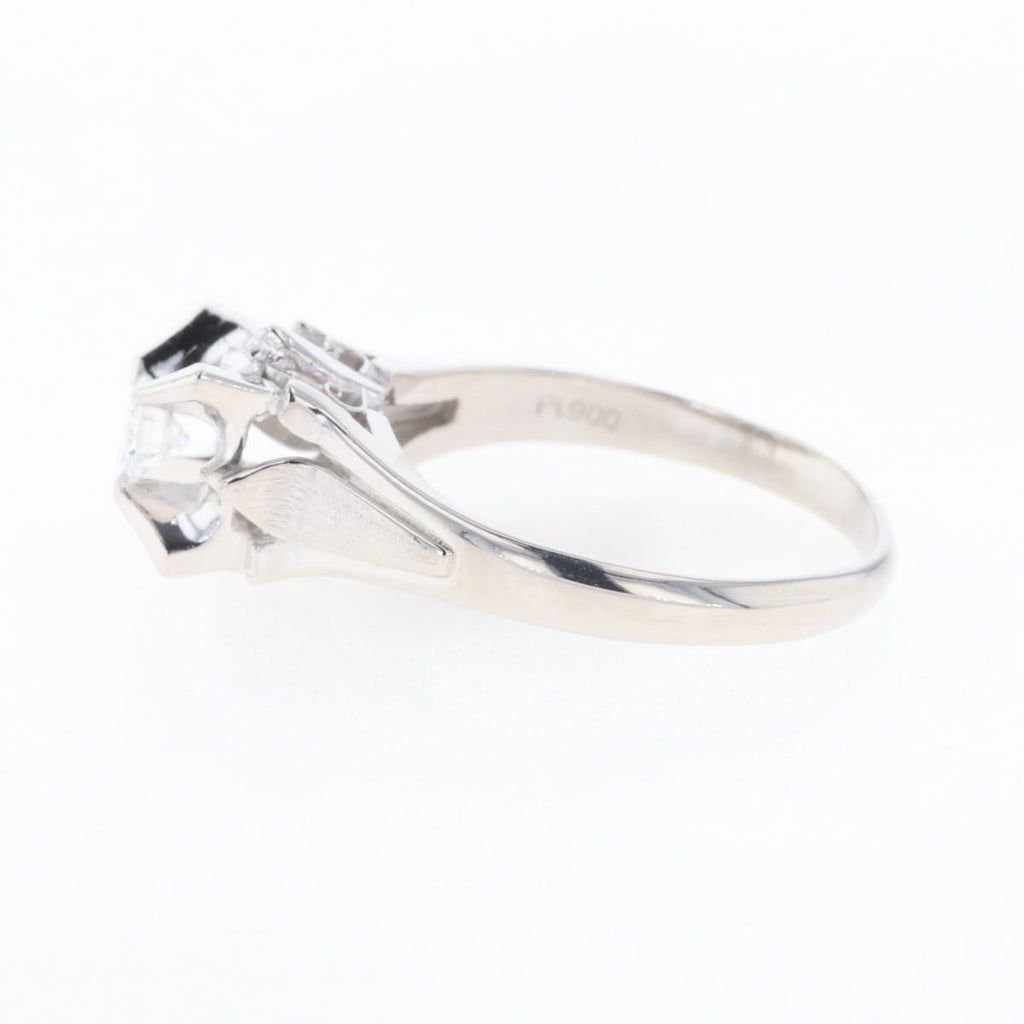 PT900 ダイヤモンド リング プラチナ 10号 0.18CT レディース 中古 nbjwl