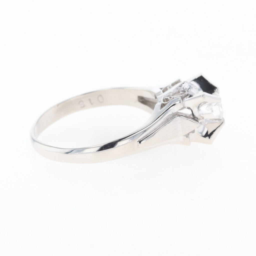PT900 ダイヤモンド リング プラチナ 10号 0.18CT レディース 中古 nbjwl