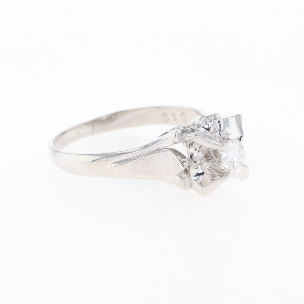 PT900 ダイヤモンド リング プラチナ 10号 0.18CT レディース 中古 nbjwl