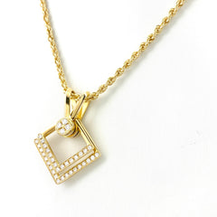 メレダイヤ デザインネックレス YG イエローゴールド ペンダント ネックレス K18 ダイヤモンド レディース 【中古】nbjwl