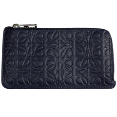 ロエベ アナグラム コインケース カードケース コインケース レザー ネイビー レディース 【中古】brbag