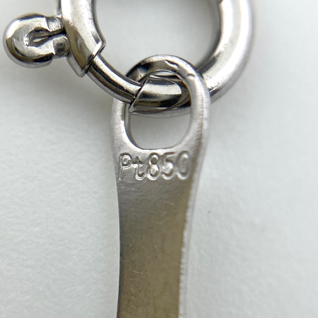 メレダイヤ デザインネックレス WG ホワイトゴールド プラチナ ペンダント ダイヤモンド ネックレス K18 WG Pt850 レディース 【中古】nbjwl