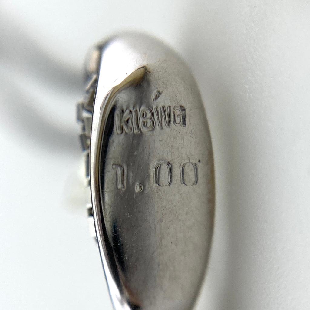 メレダイヤ デザインネックレス WG ホワイトゴールド プラチナ ペンダント ダイヤモンド ネックレス K18 WG Pt850 レディース 【中古】nbjwl
