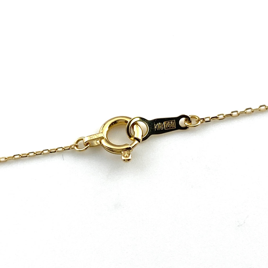 メレダイヤ デザインネックレス YG イエローゴールド ペンダント ネックレス K18 750 ダイヤモンド レディース 【中古】nbjwl
