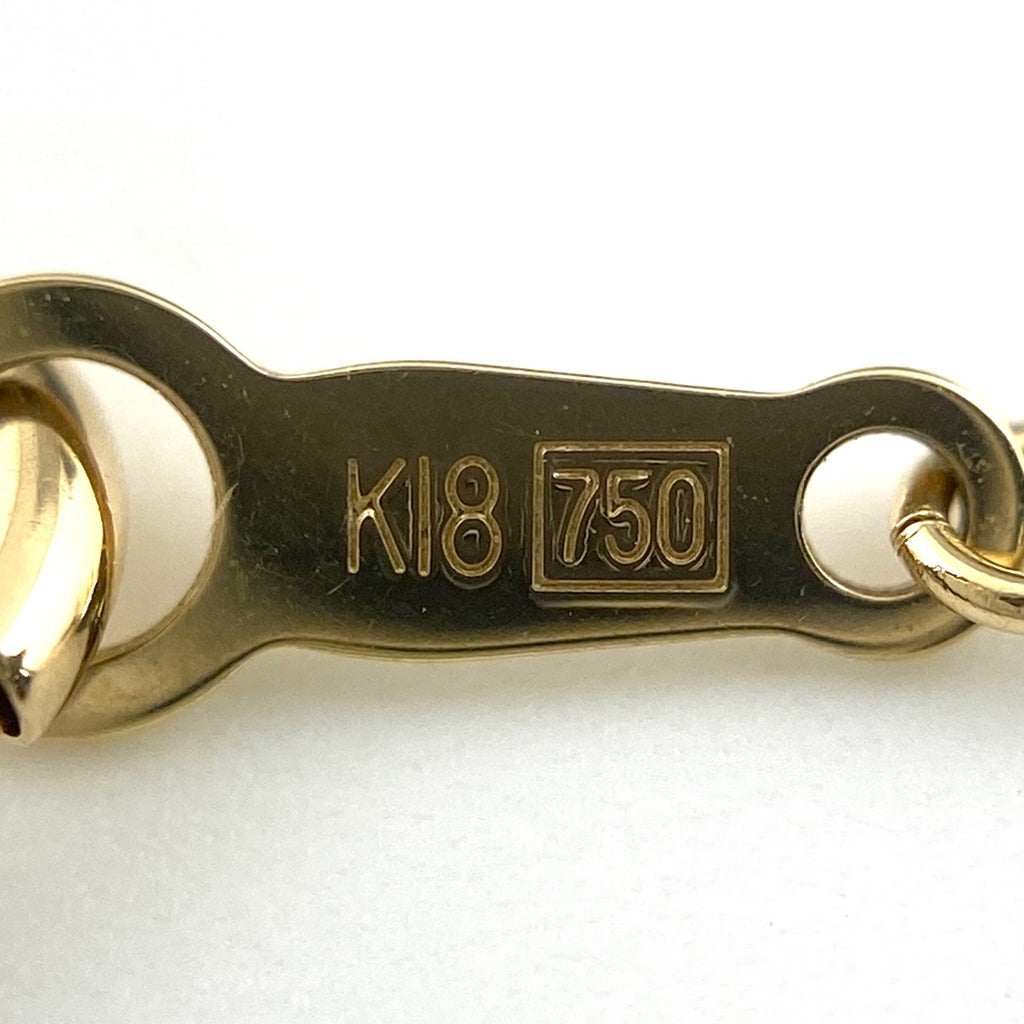 メレダイヤ デザインネックレス YG イエローゴールド ペンダント ネックレス K18 750 ダイヤモンド レディース 【中古】nbjwl