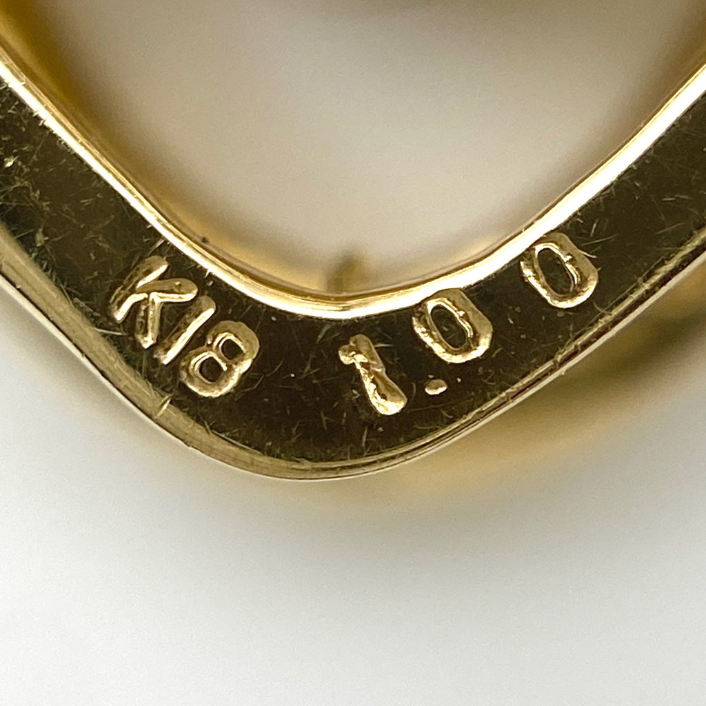 メレダイヤ デザインネックレス YG イエローゴールド ペンダント ネックレス K18 750 ダイヤモンド レディース 【中古】nbjwl