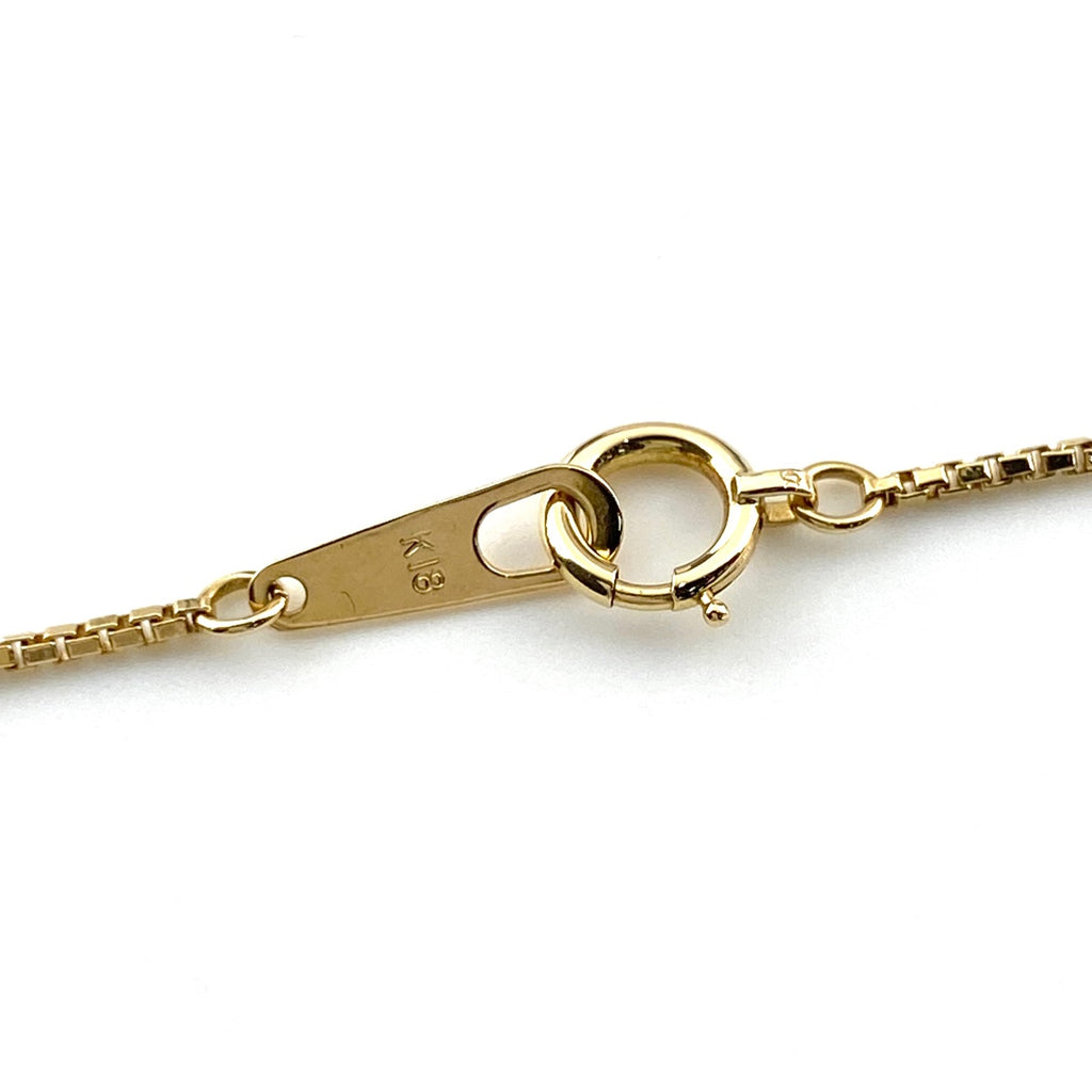メレダイヤ デザインネックレス YG イエローゴールド ペンダント ネックレス K18 750 ダイヤモンド レディース 【中古】nbjwl