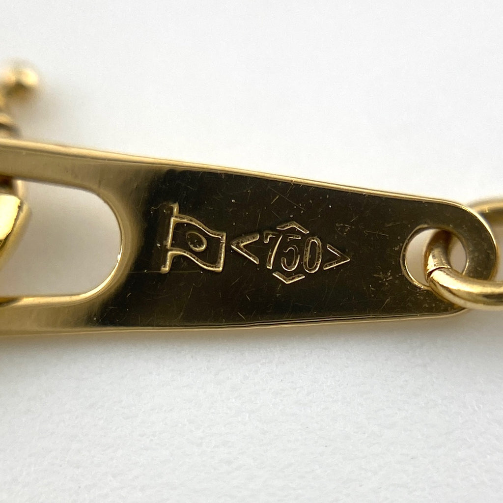 メレダイヤ デザインネックレス YG イエローゴールド ペンダント ネックレス K18 750 ダイヤモンド レディース 【中古】nbjwl