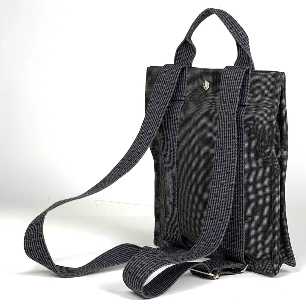 エルメス エールライン アド PM バックパック デイパック リュック ナイロンキャンバス グレー レディース 【中古】brbag