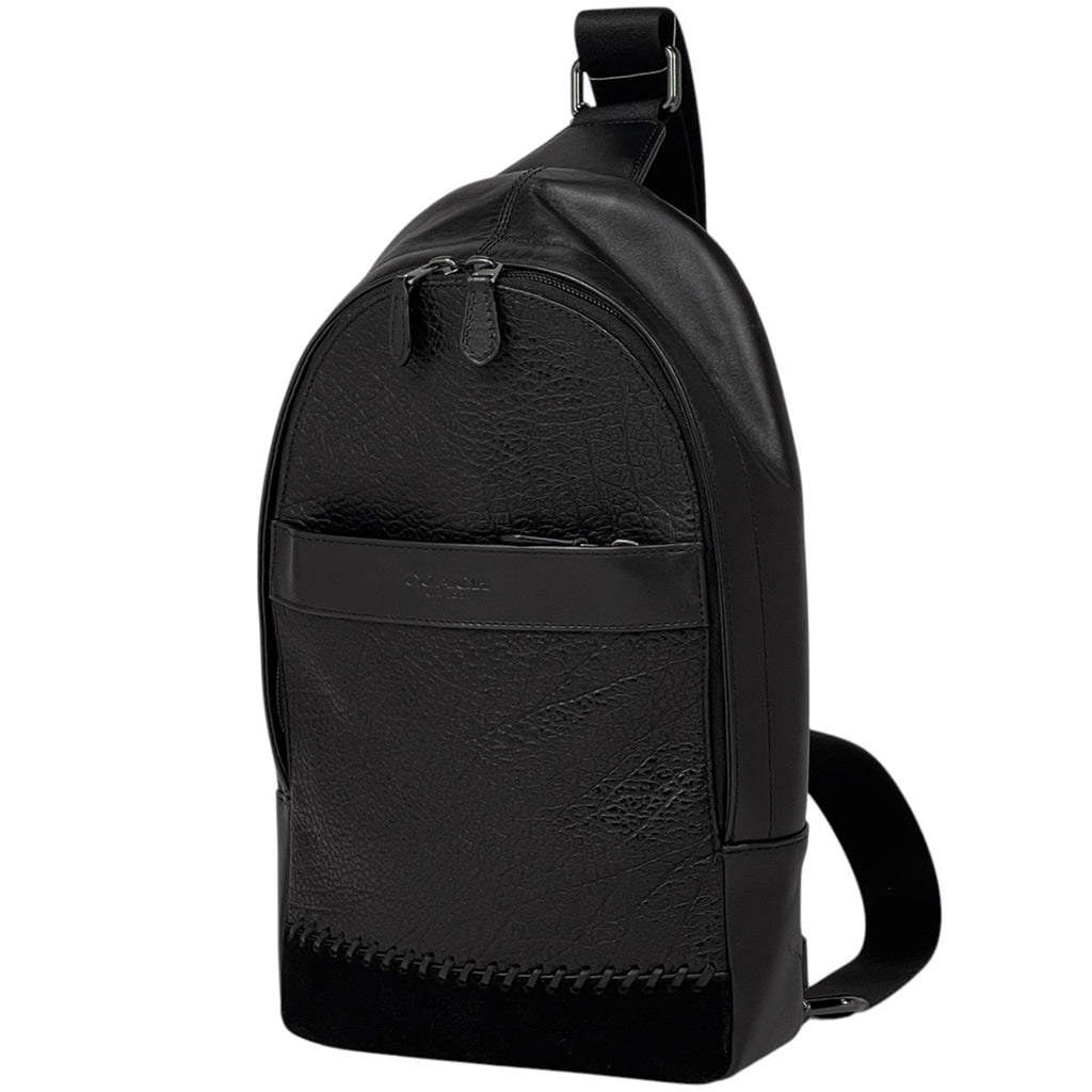 コーチ ロゴ ボディバッグ ショルダーバッグ レディース ボディバッグ レザー ブラック F11236 メンズ 【中古】 brbag
