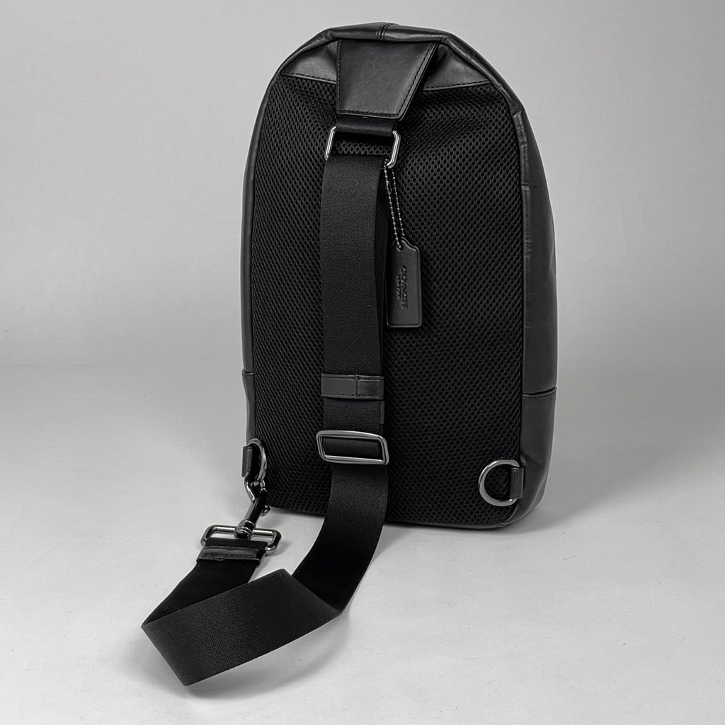 コーチ ロゴ ボディバッグ ショルダーバッグ レディース ボディバッグ レザー ブラック F11236 メンズ 【中古】 brbag