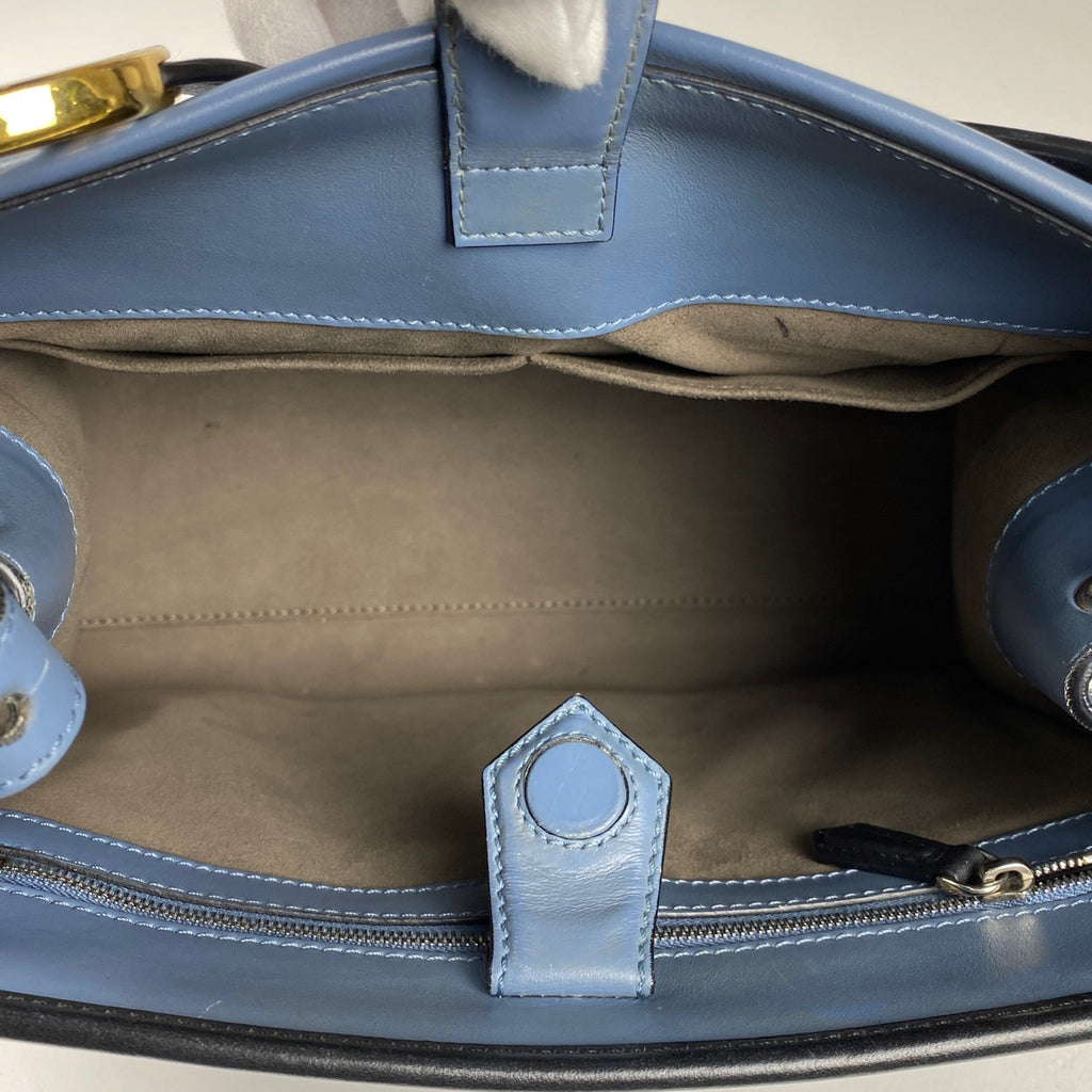 【最終値引き】 フェンディ ラナウェイ スモール ハンドバッグ 2WAY ショルダーバッグ ハンドバッグ レザー ライトブルー 8BH344 レディース 【中古】 brbag