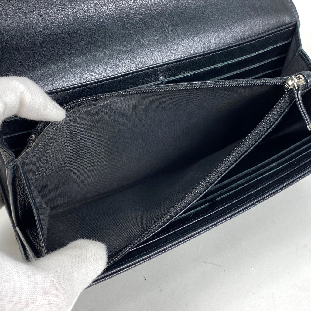 シャネル ココマーク 二つ折り長財布 札入れ 小銭入れ 長財布 レザー ブラック A50070 レディース 【中古】 brbag