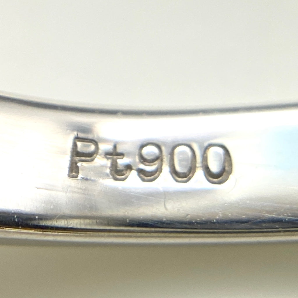サファイア デザインリング プラチナ 指輪 メレダイヤ リング 11号 Pt900 サファイア ダイヤモンド レディース 【中古】nbjwl