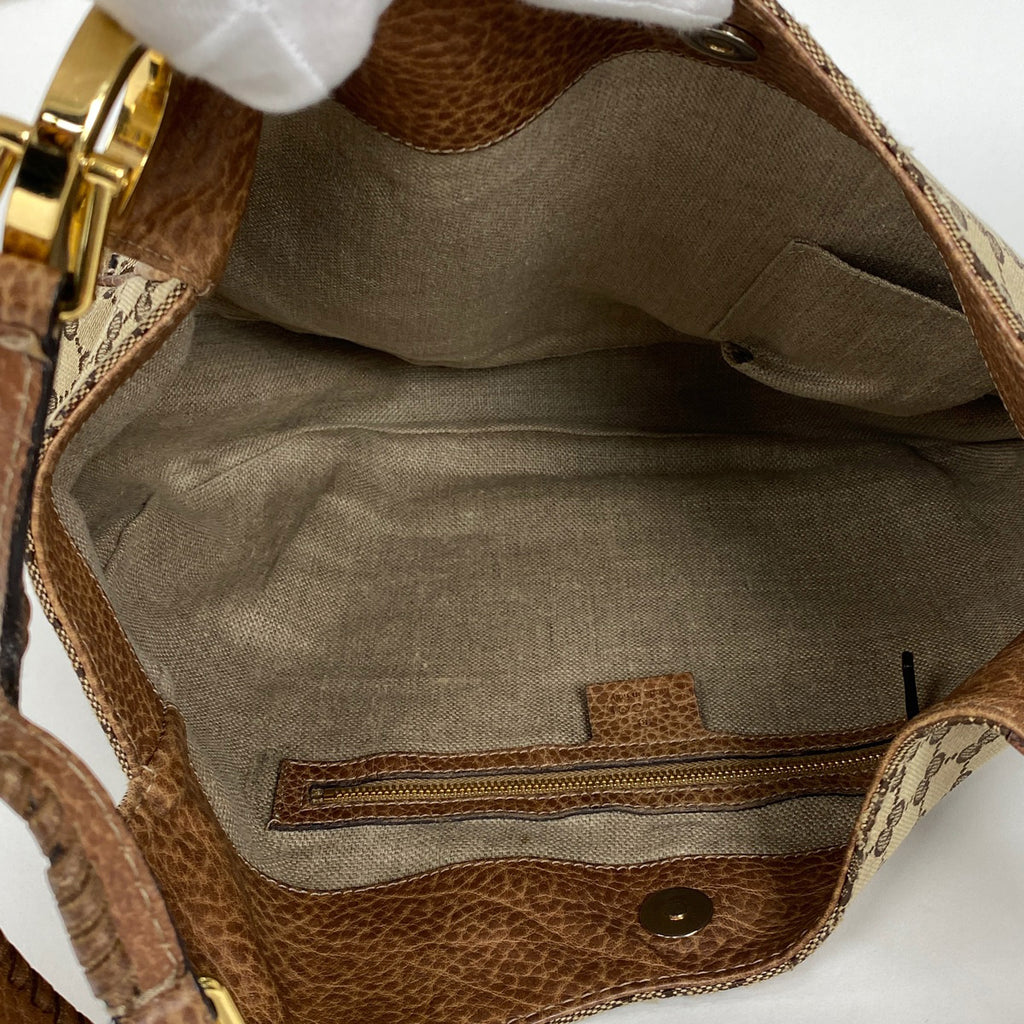グッチ シャーロット ショルダーバッグ GG柄 ショルダーバッグ GGキャンバス ブラウン 218781 レディース 【中古】 brbag