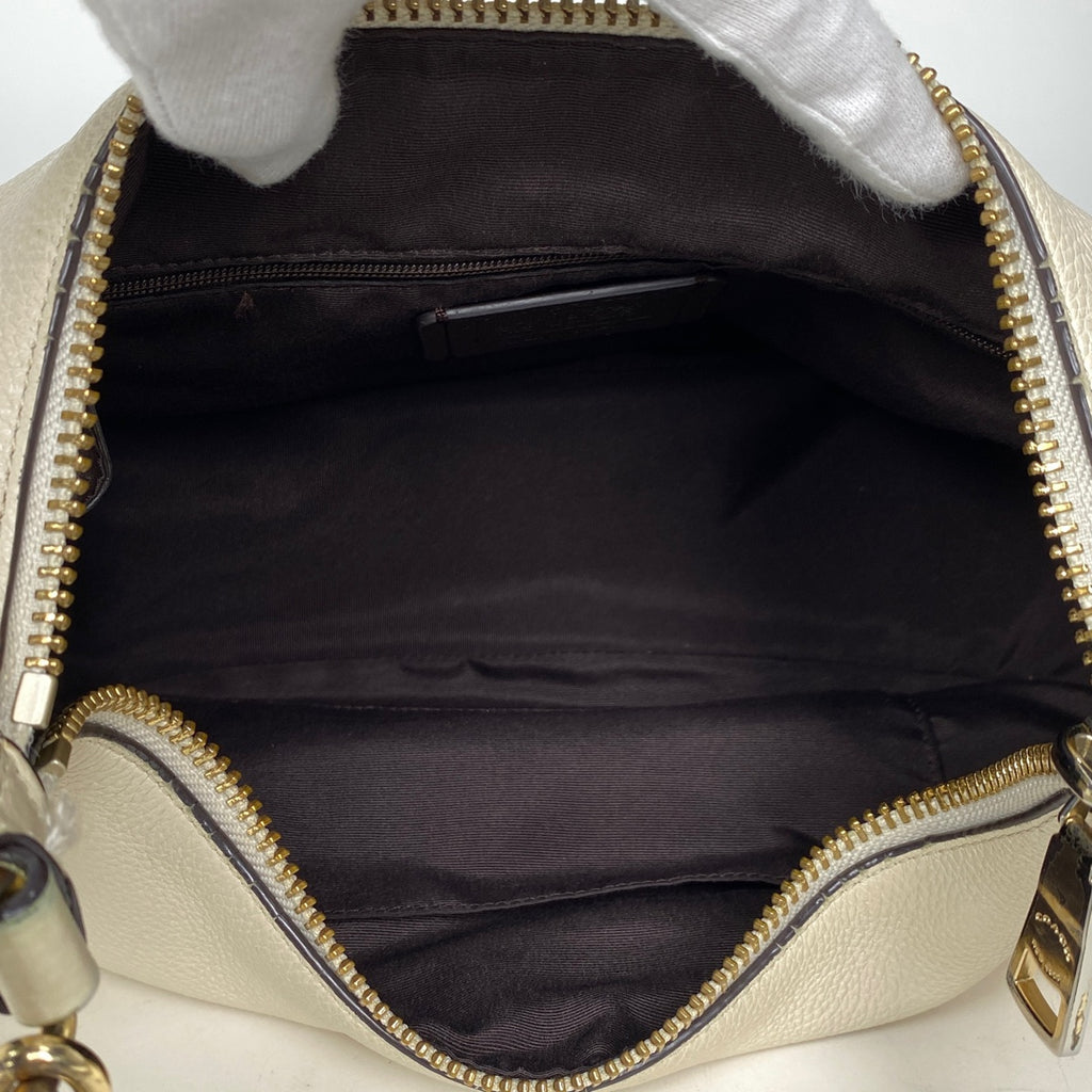 コーチ ロゴ ハンドバッグ 2WAY ショルダーバッグ ハンドバッグ レザー アイボリー  F38250 レディース 【中古】 brbag