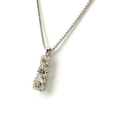 ダイヤモンド デザインネックレス プラチナ ペンダント ネックレス Pt900 Pt850 ダイヤモンド レディース 【中古】nbjwl