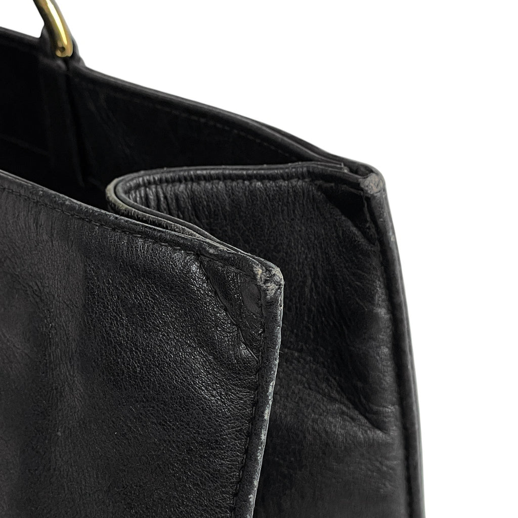 シャネル ココマーク チェーン トートバッグ ショルダーバッグ トートバッグ レザー ブラック レディース 【中古】 brbag