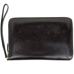 エルメス チャーリー ラウンドファスナー ラウンドジップ 長財布 ボックスカーフ ブラウン □A レディース 【中古】 brbag