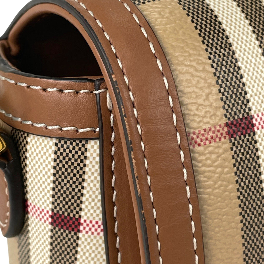 BURBERRY LONDON ハンドバッグ ステッチ柄 キャンバス ブラウン LBBB8066163y.jpg