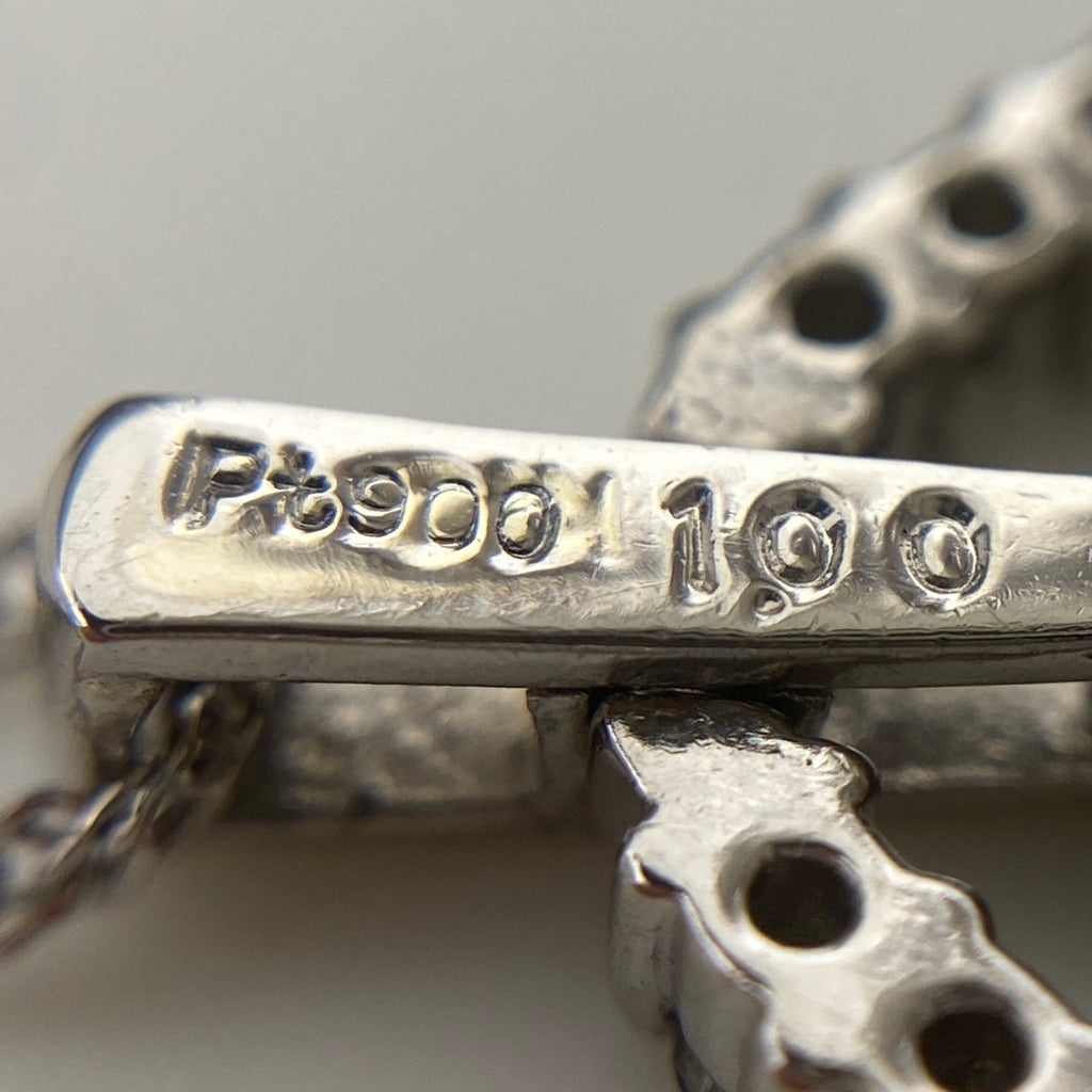 【在庫一掃】 メレダイヤ デザインネックレス プラチナ ペンダント ネックレス Pt900 Pt850 ダイヤモンド レディース 【中古】nbjwl