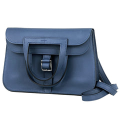 エルメス アルザンミニ ショルダーバッグ クラッチ ハンドバッグ ヴォースイフト ブルーアガット A レディース 【中古】brbag