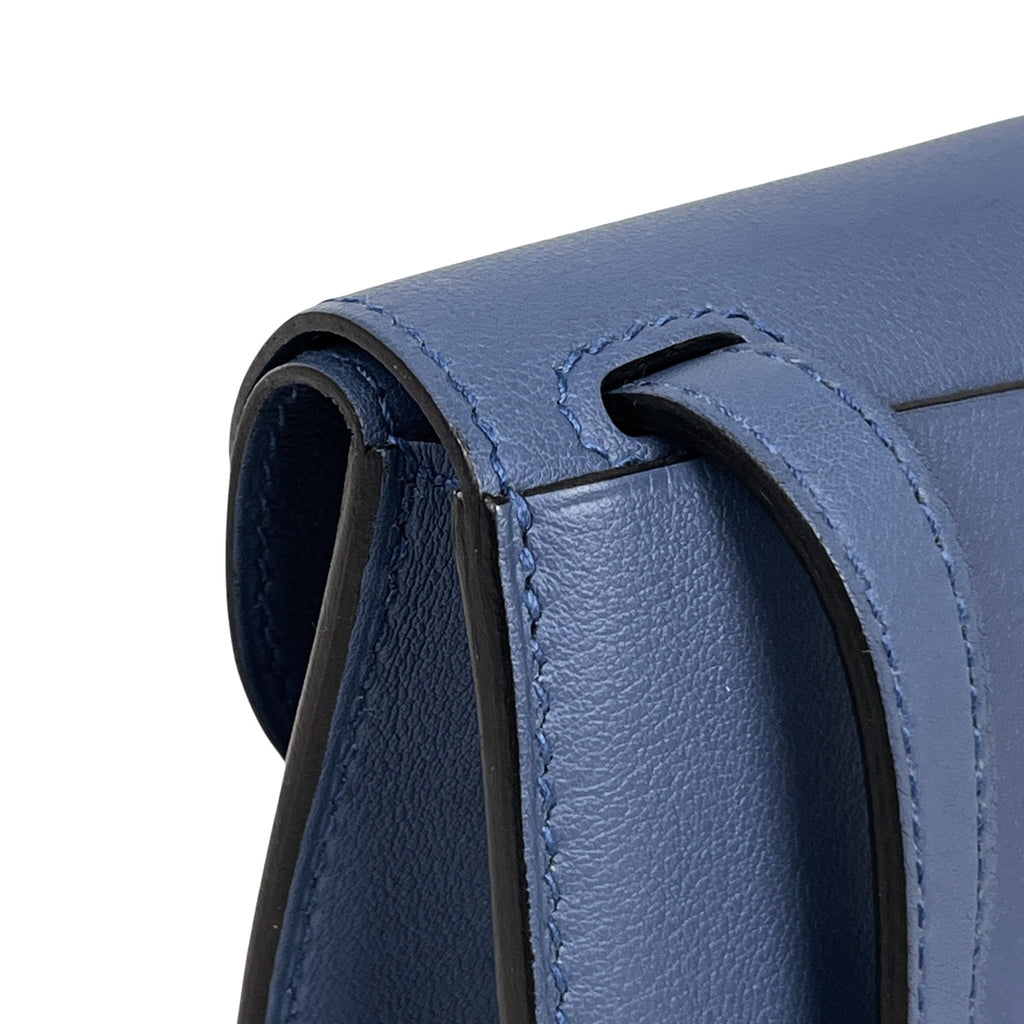 エルメス アルザンミニ ショルダーバッグ クラッチ ハンドバッグ ヴォースイフト ブルーアガット A レディース 【中古】brbag