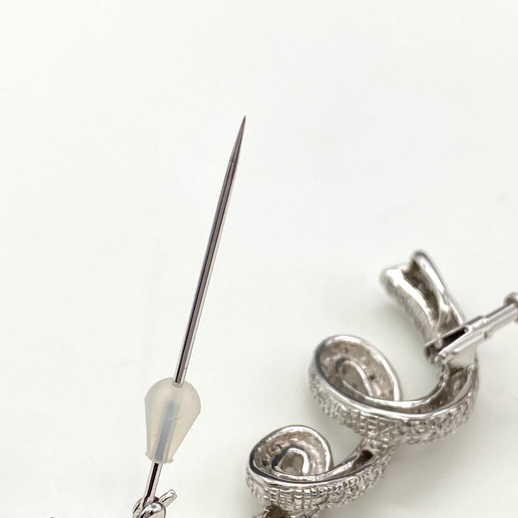 メレダイヤ デザインブローチ WG ホワイトゴールド ブローチ K18 K14 WG レディース 【中古】nbjwl