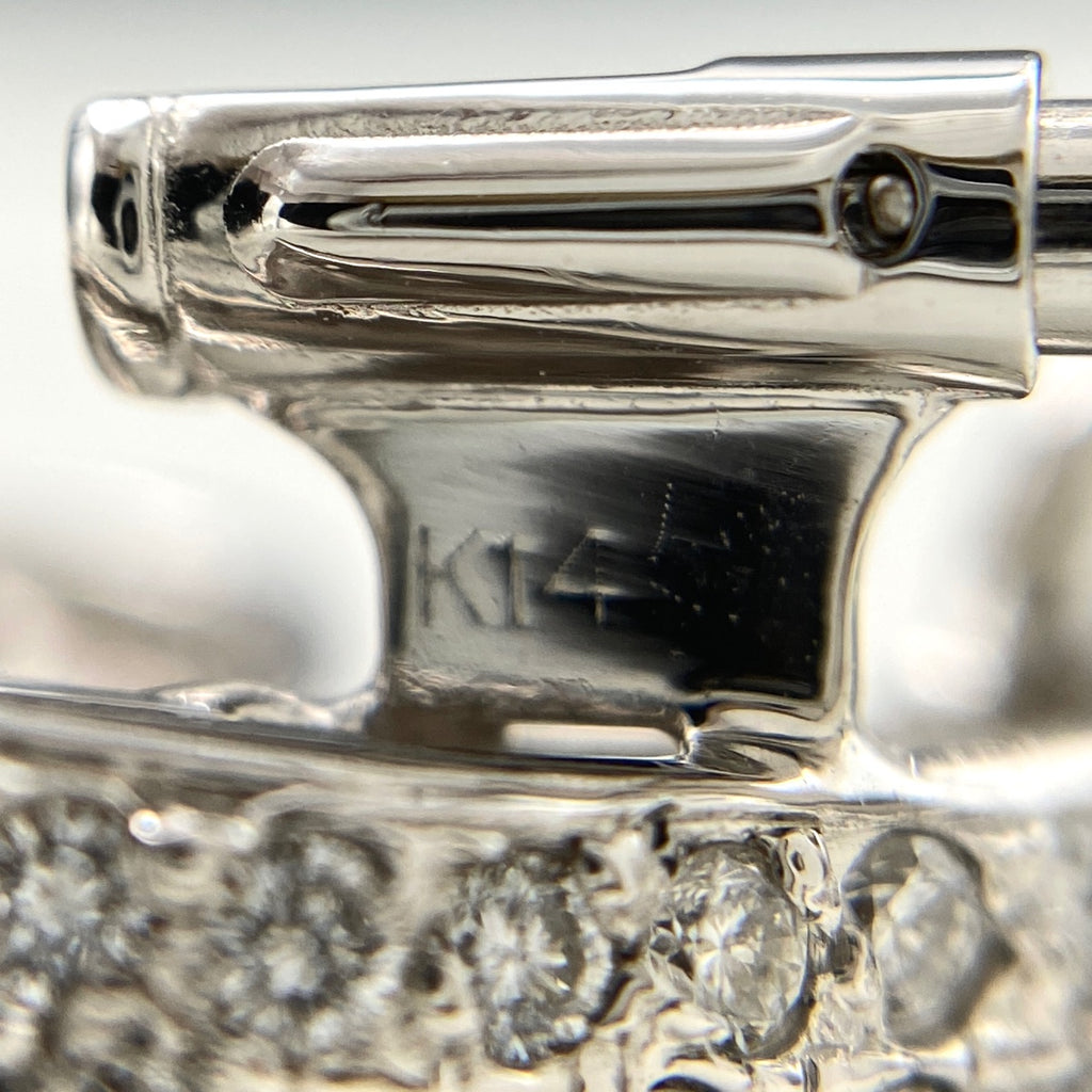 メレダイヤ デザインブローチ WG ホワイトゴールド ブローチ K18 K14 WG レディース 【中古】nbjwl