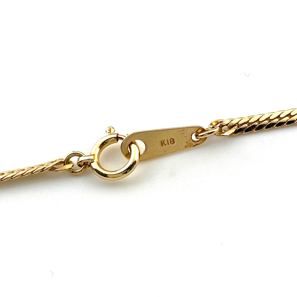 メレダイヤ デザインネックレス YG イエローゴールド ネックレス K18 ダイヤモンド レディース 【中古】nbjwl
