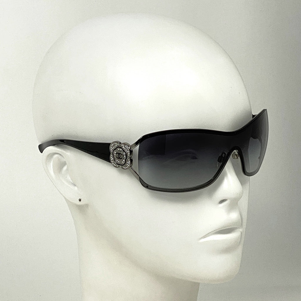 CHANEL シャネル　カメリア　サングラス　レザー バイセル公式】【最終値引き】 シャネル カメリア サングラス
