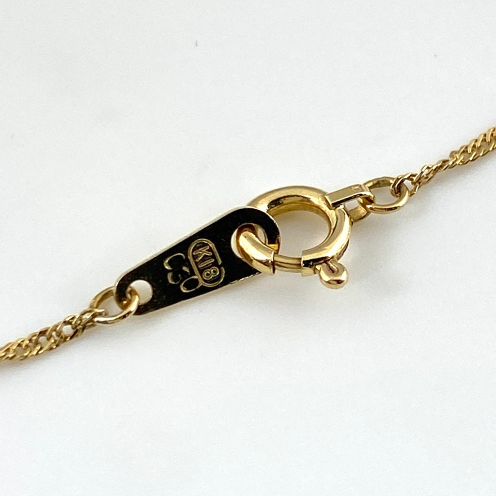 メレダイヤ デザインネックレス YG イエローゴールド ペンダント ネックレス K18 ダイヤモンド レディース 【中古】nbjwl